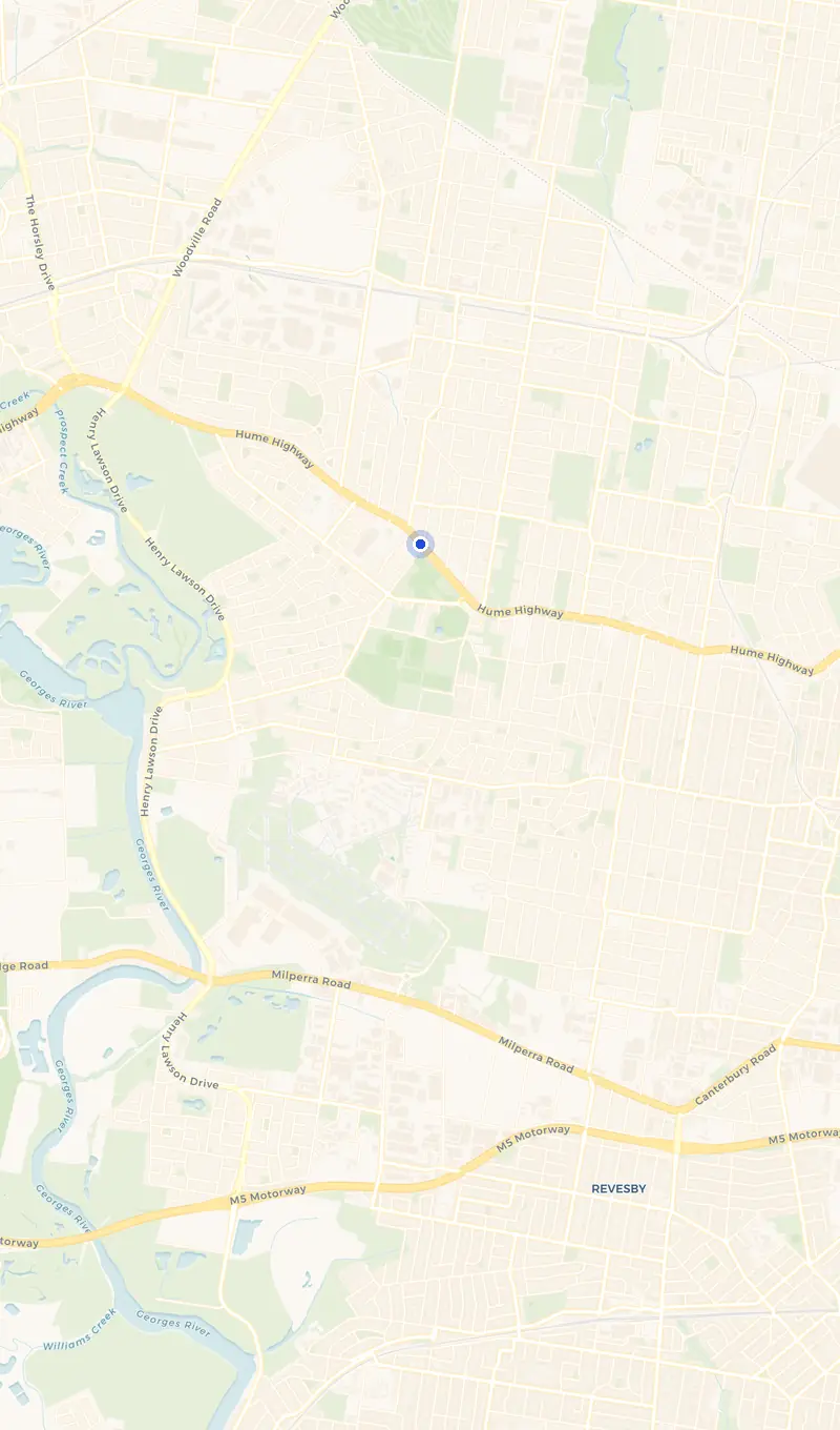 Map of the Bass Hill service area and the surrounding suburbs we cover.
